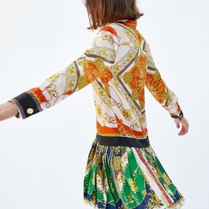 Zara patchwork chain dress- Versace style- size XS